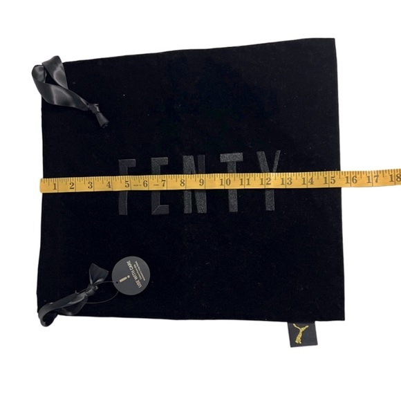 New with tag NWT Fenty Puma Black Velvet Drawstring Dust pouch 15.5x14 - Picture 3 of 6